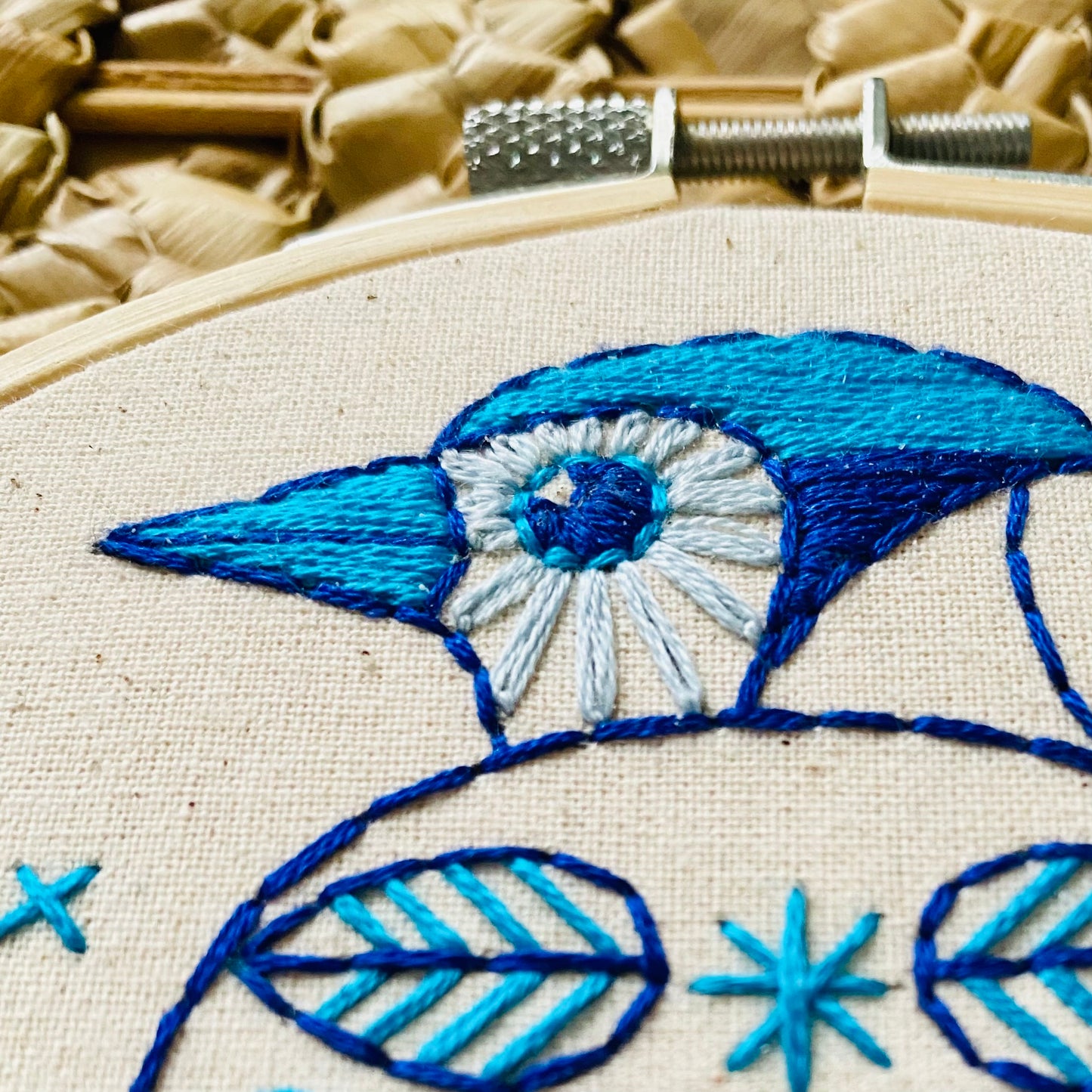 Pre-Printed Fabric: Blue Jay