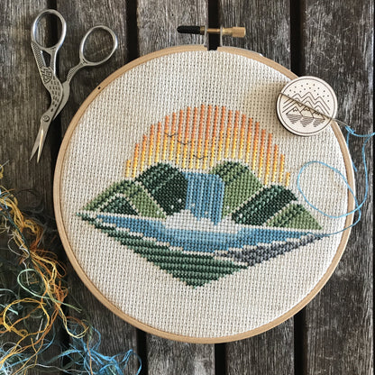 Waterfall Vista Cross Stitch - Pigeon Coop