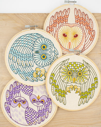 Barn Owl Complete Embroidery Kit
