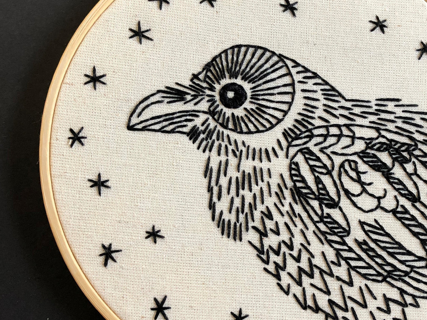 Raven Nevermore Complete Embroidery Kit