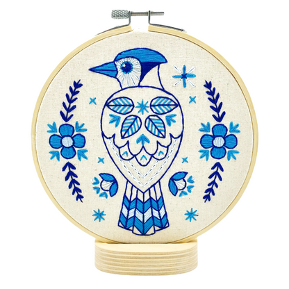 Blue Jay Complete Embroidery Kit