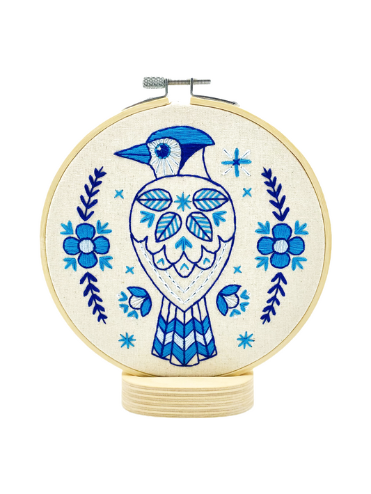 NEW! Blue Jay Complete Embroidery Kit