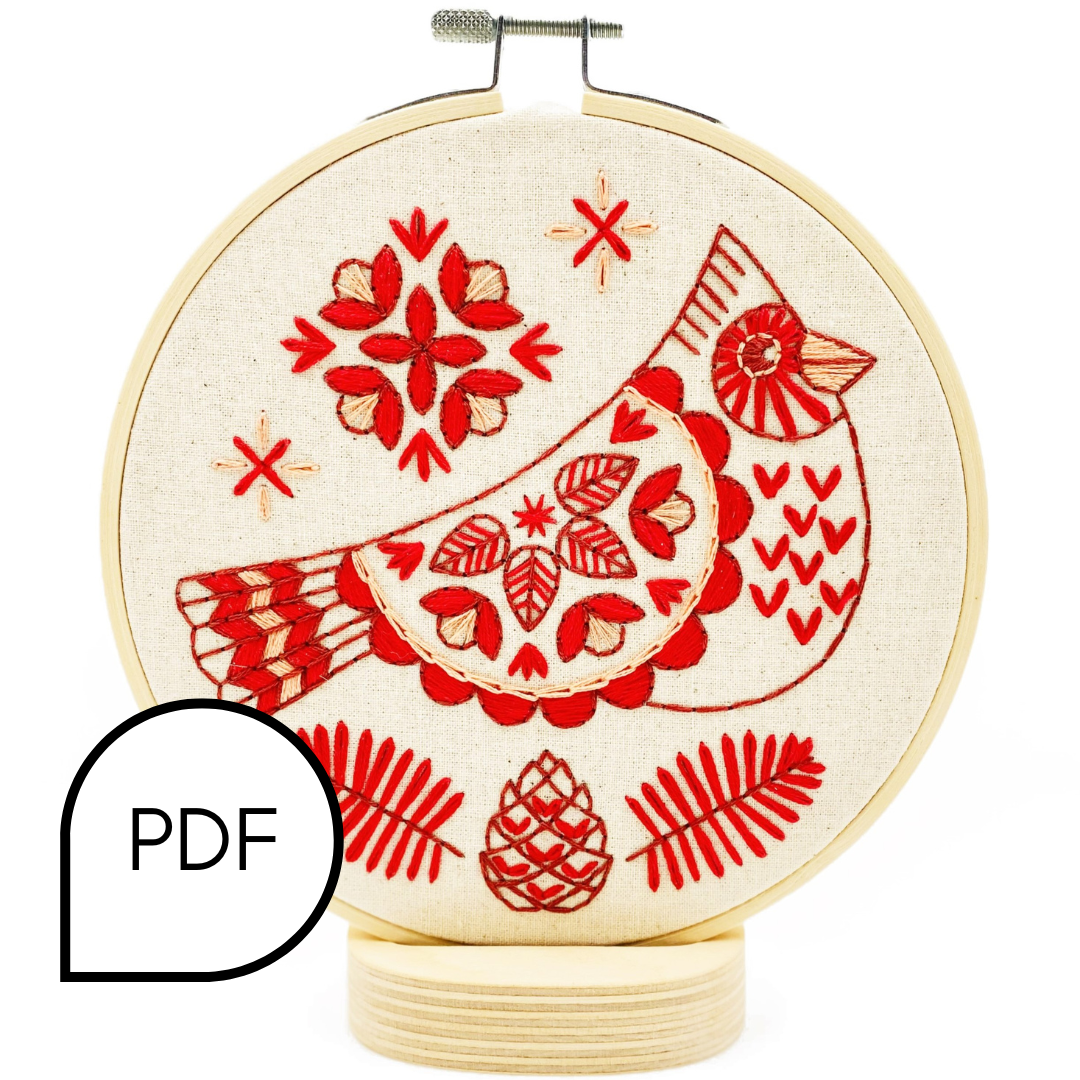 NEW! Cardinal Embroidery PDF Download - English and French
