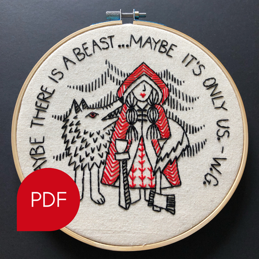 Red Riding Hood Embroidery PDF Download