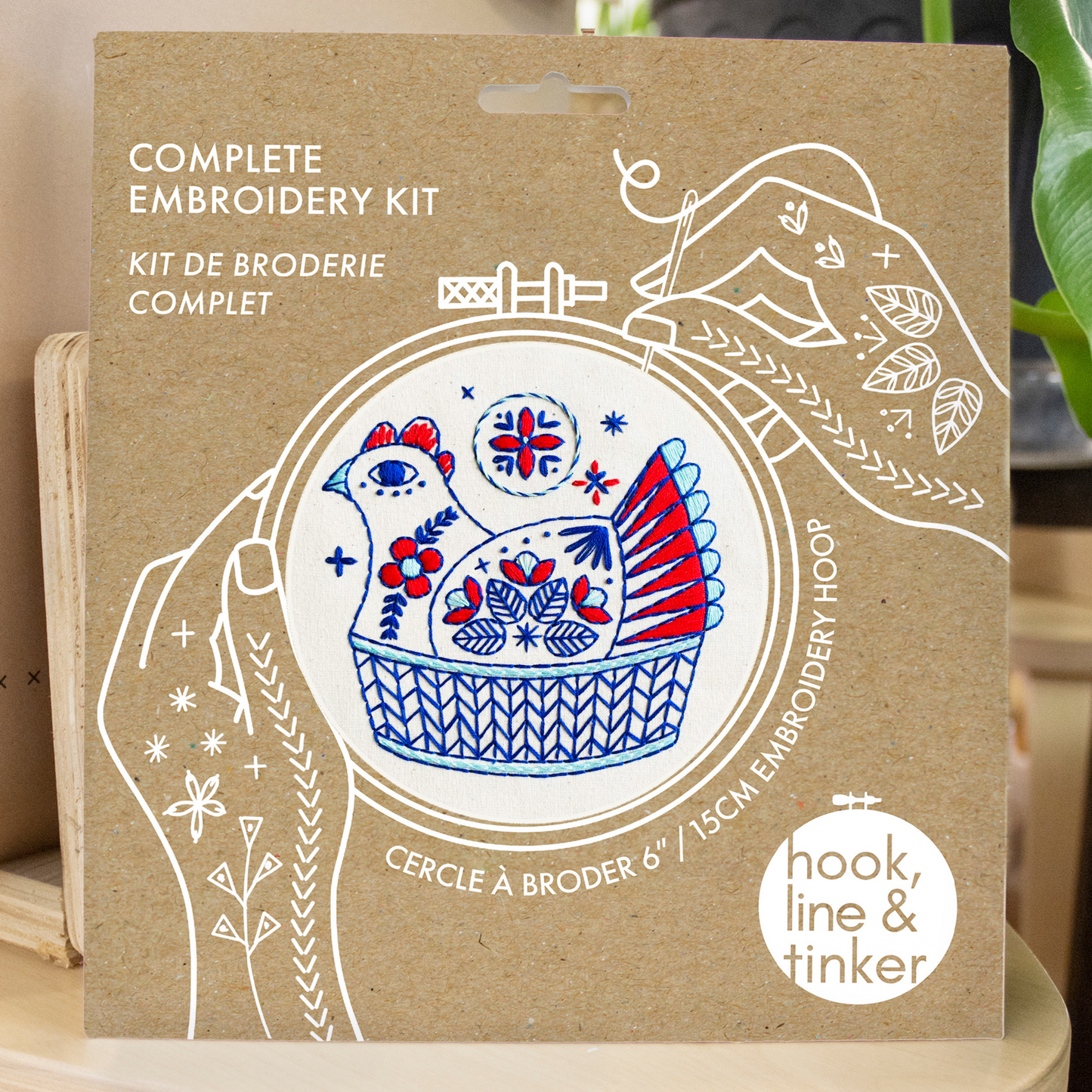 French Hen Complete Embroidery Kit