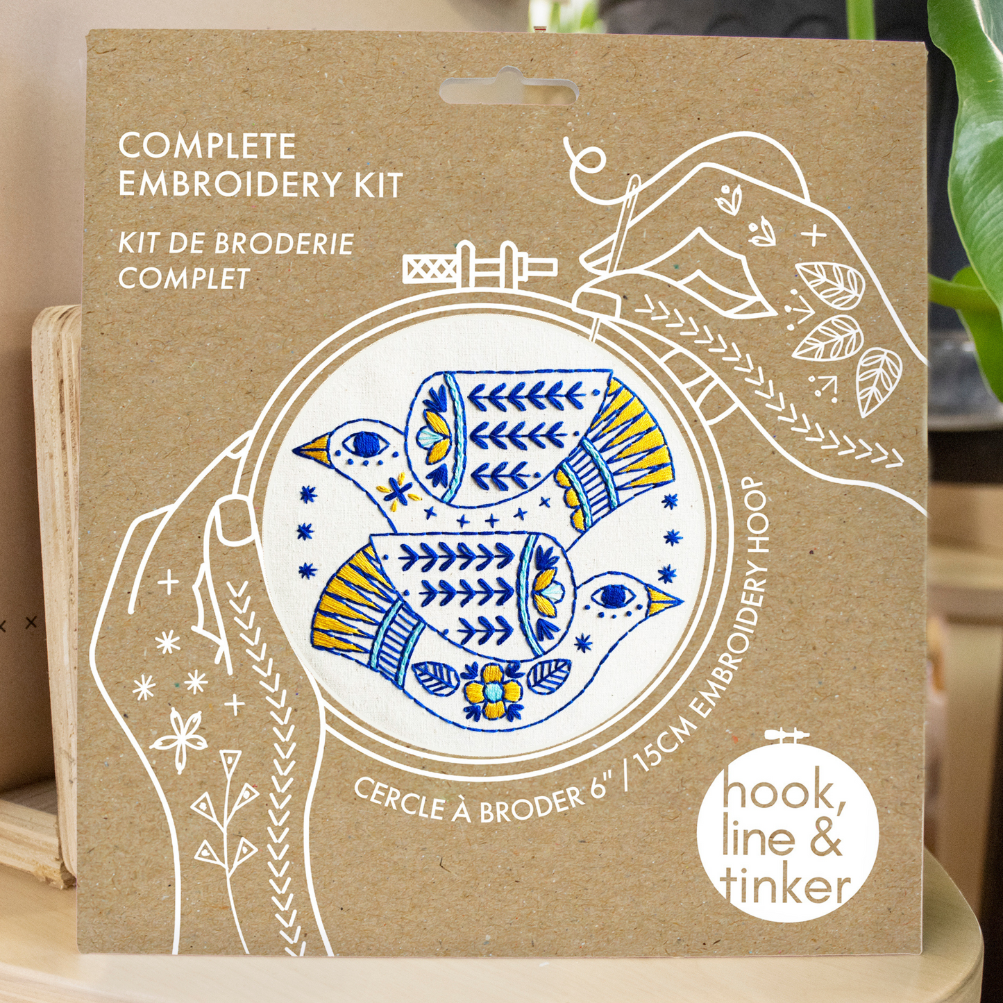 Turtle Doves Complete Embroidery Kit