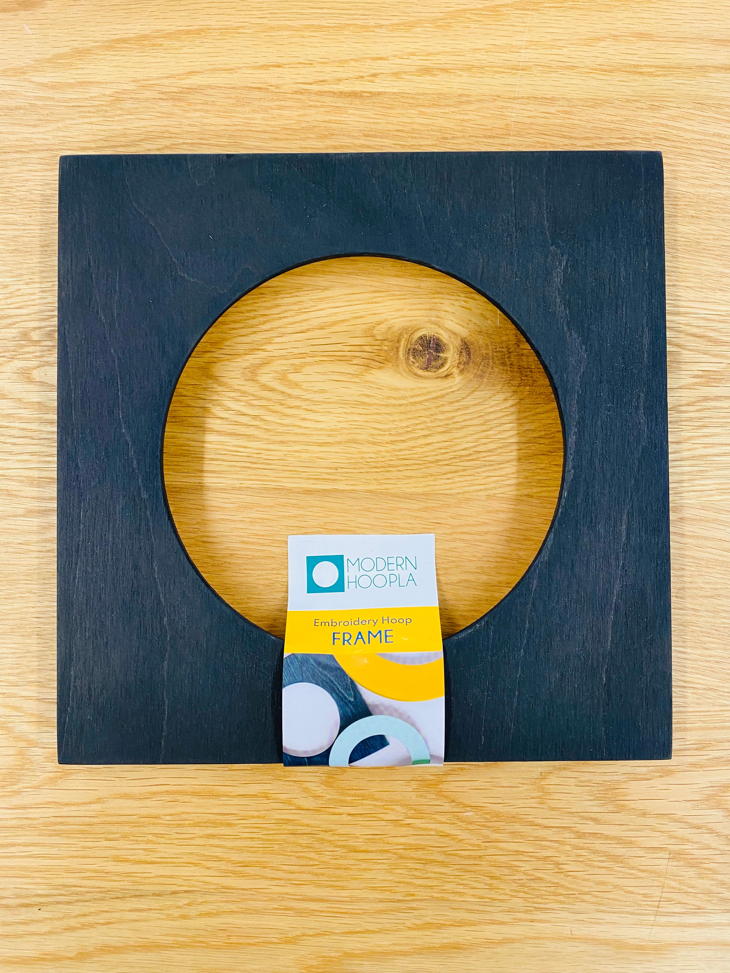 6" Embroidery Hoop Frame Square Modern Hoopla Hook, Line & Tinker