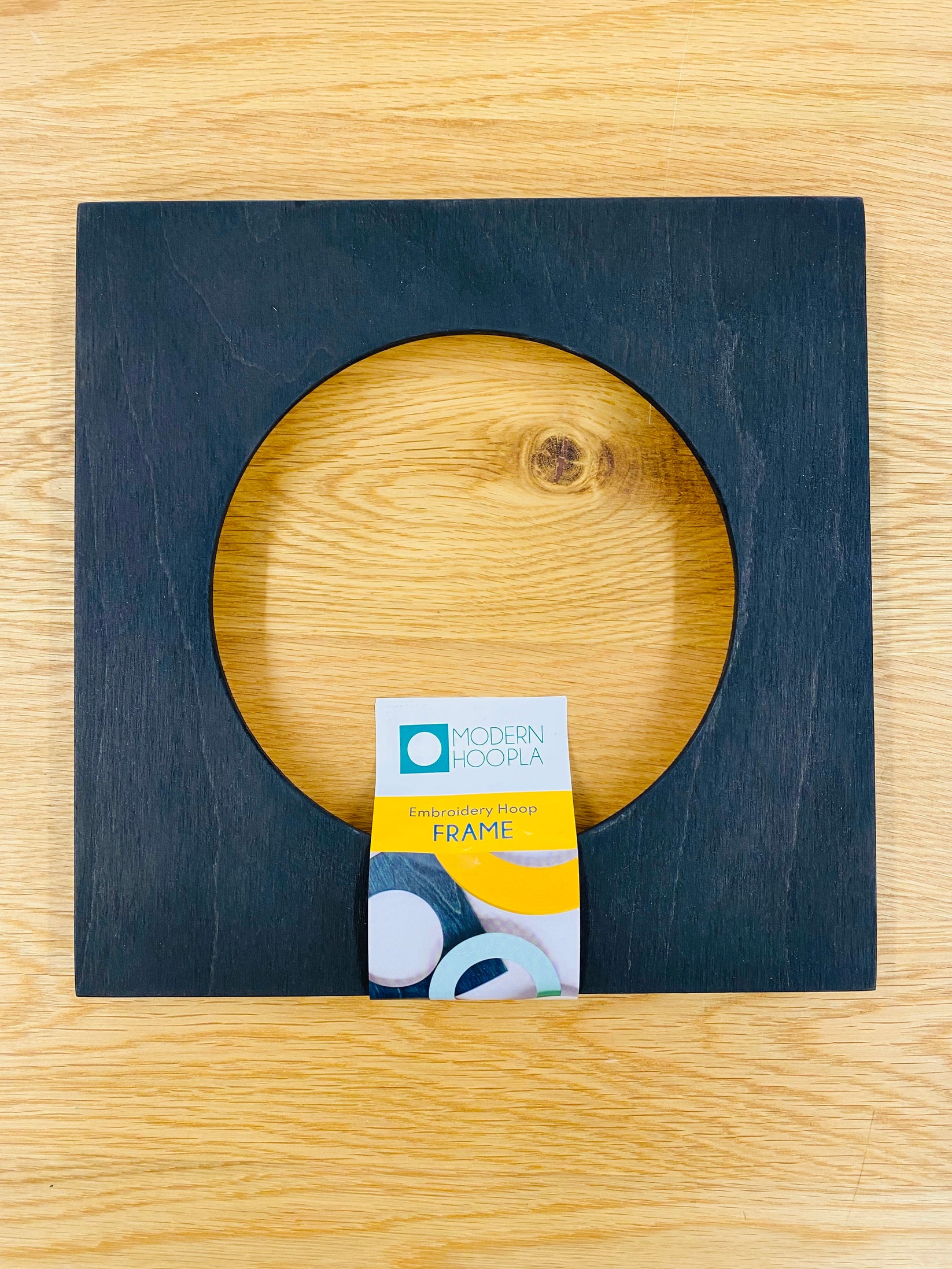 6" Embroidery Hoop Frame Square Modern Hoopla Hook, Line & Tinker
