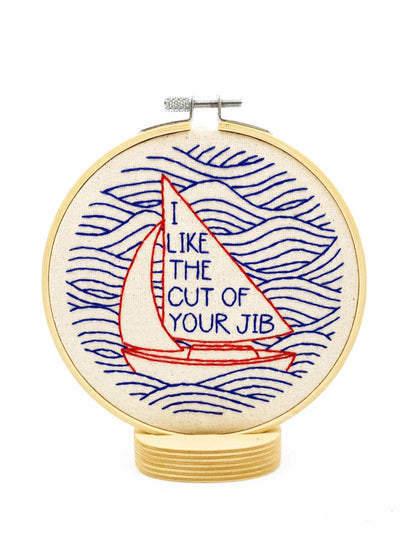 I like the cut of your jib Complete Embroidery Kit