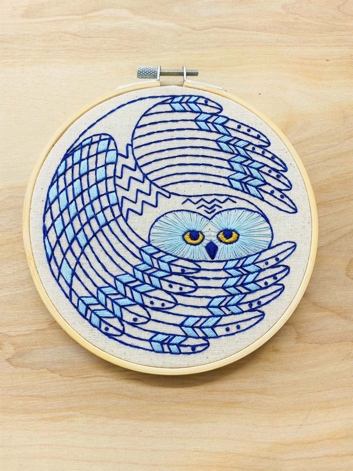 Snowy Owl Complete Embroidery Kit