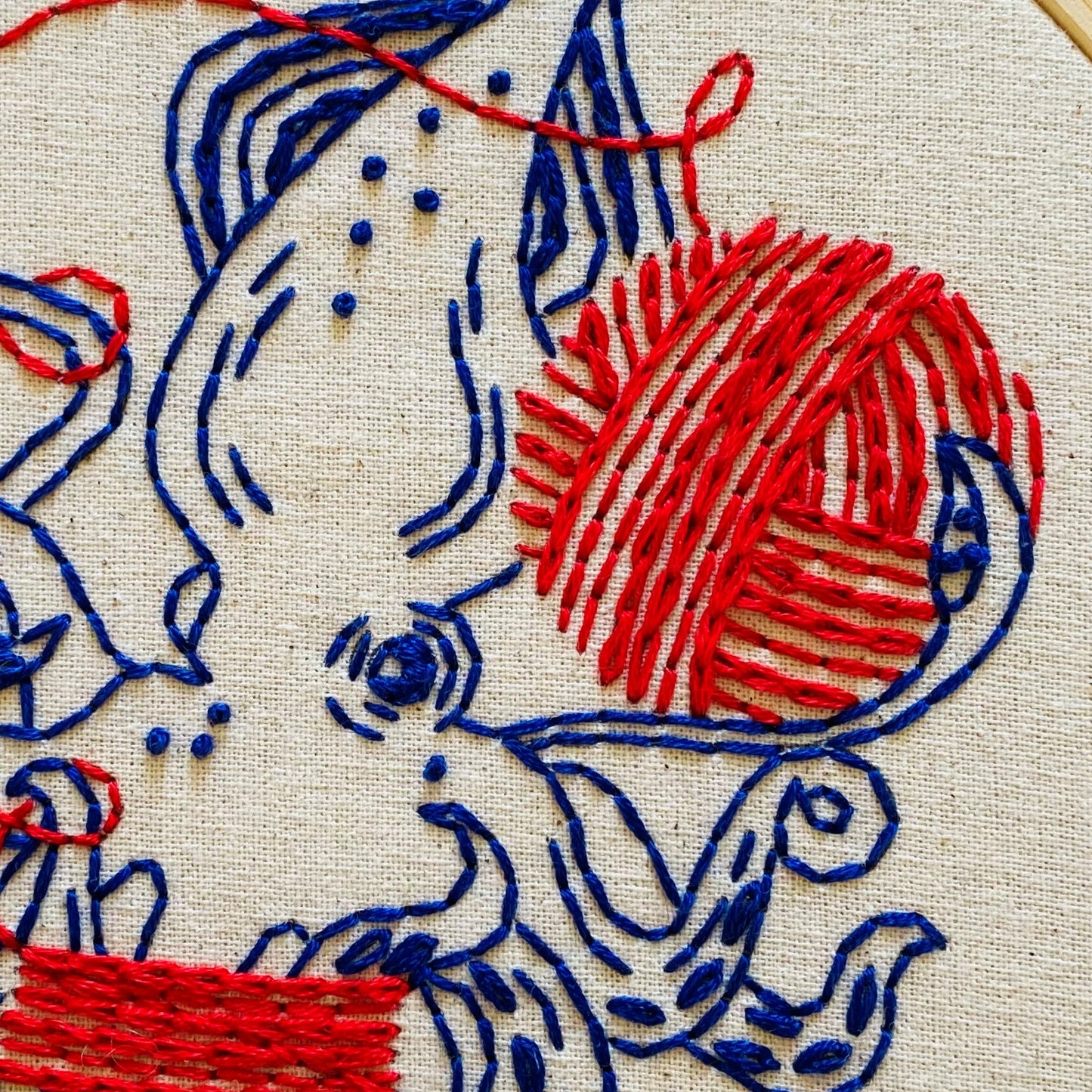 Pre-Printed Fabric: Squid Balling Yarn